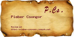 Pieber Csongor névjegykártya